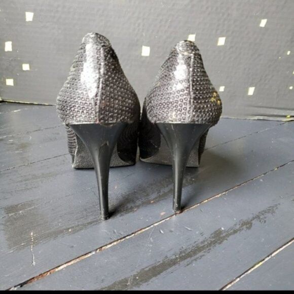 Steve Madden Black Sequin Heels KARRO - Picture 4 of 8